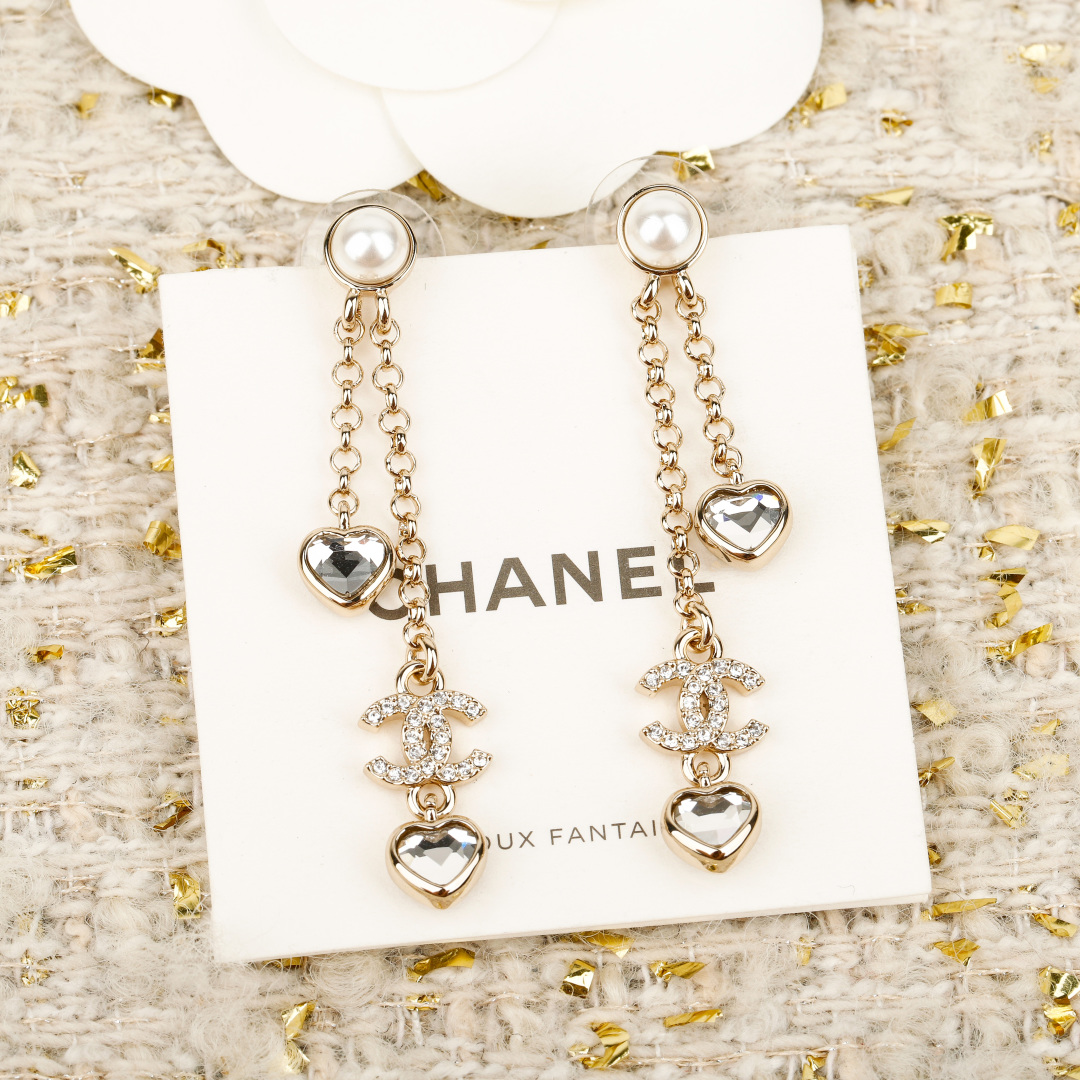 Diamond Double C Tassel Earrings Item No.250424