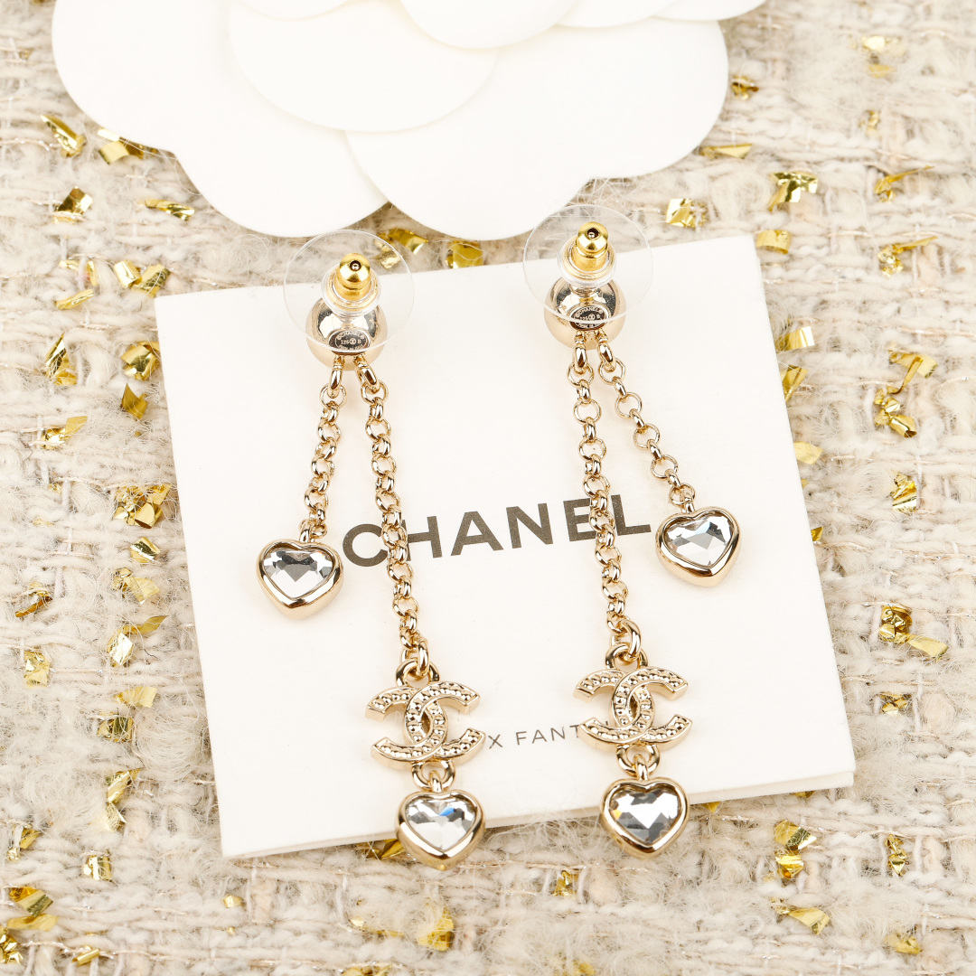 Diamond Double C Tassel Earrings Item No.250424