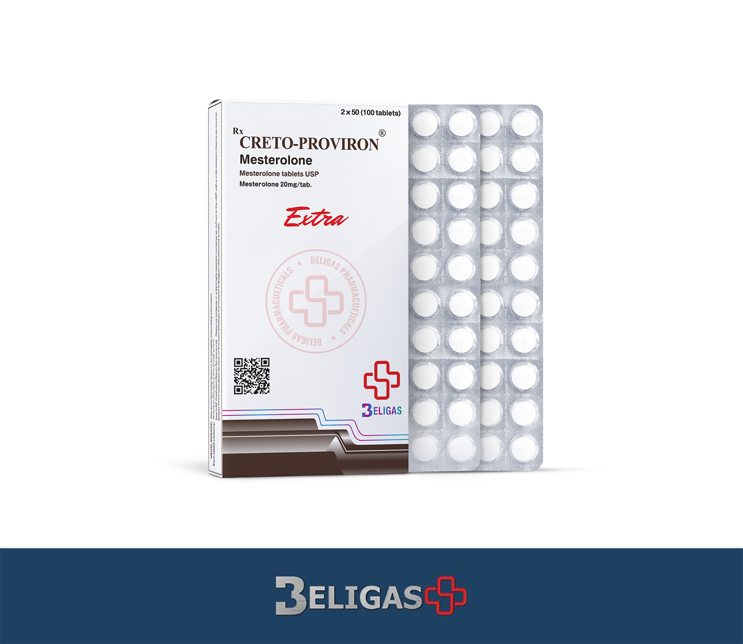  Mesterolone, 20mg (100 tabs)