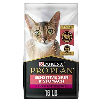 Purina Pro Plan Adult Sensitive Skin & Stomach Salmon & Rice Formula Dry Cat Food, 16-lb bag