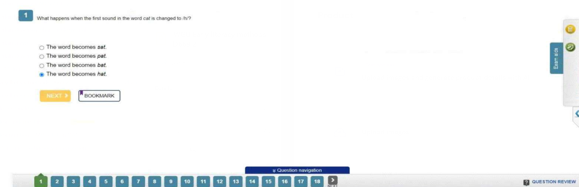 WGU Early literacy methods D669 2