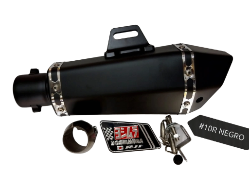 Escape Deportivo Moto #10R Negro