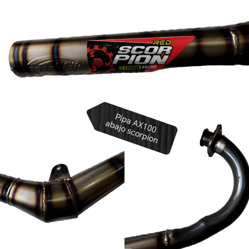 Escape pipa Scorpion AX100 abajo