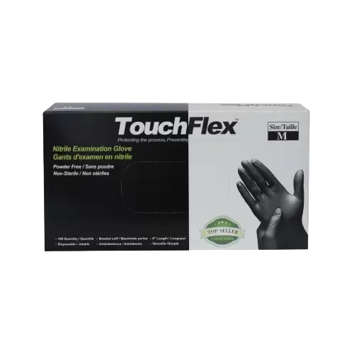 TouchFlex Black Nitrile Gloves