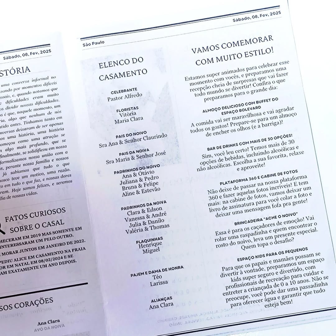 JORNAL DO CASAMENTO