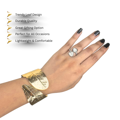 Gold Leaf Cuff Bracelet