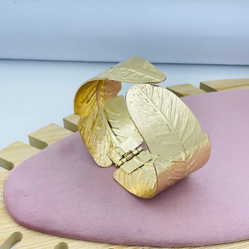 Gold Leaf Cuff Bracelet