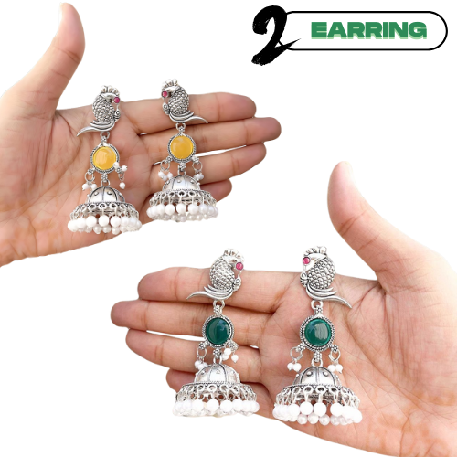 Traditional Jhumka Earrings Set
