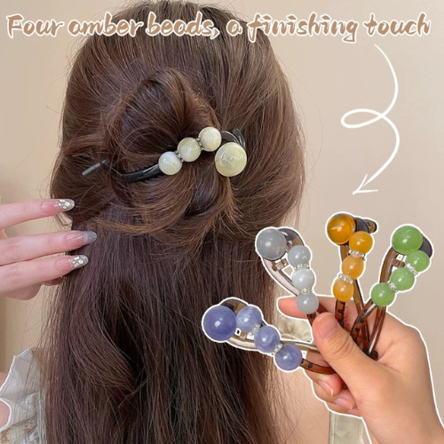Elegant Gemstone Hair Clips
