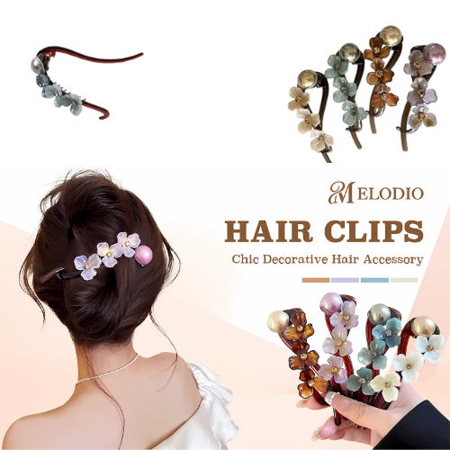 Flower Hair Clip Set of 4