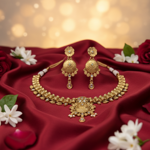 Traditional Gold-plated Necklace Set