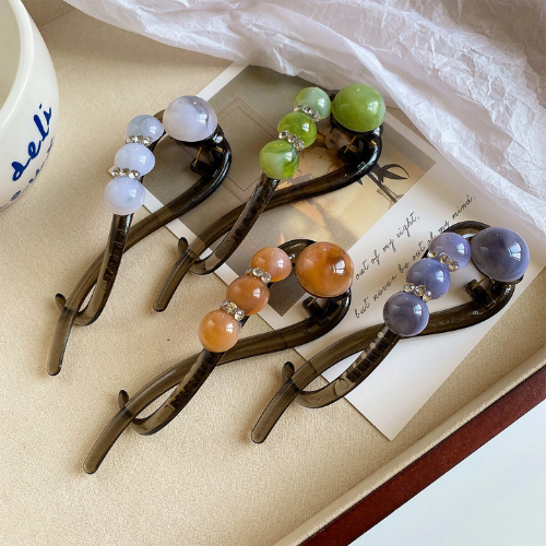 Elegant Gemstone Hair Clips