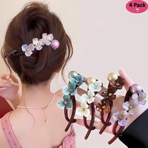 Flower Hair Clip Set of 4