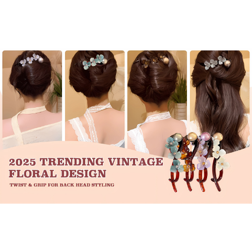 Flower Hair Clip Set of 4