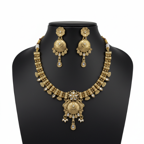 Traditional Gold-plated Necklace Set