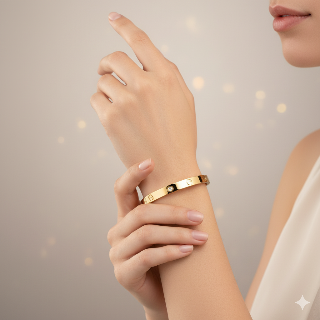 Gold Bracelet with Diamonds