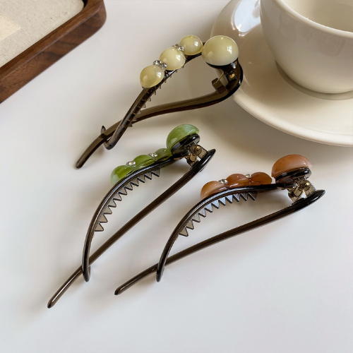 Elegant Gemstone Hair Clips