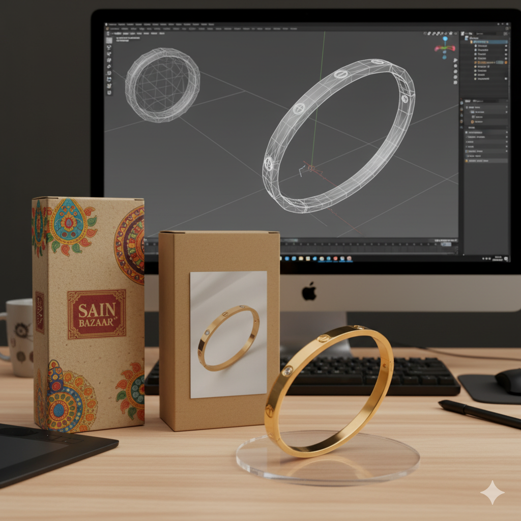 Gold Bracelet with Diamonds