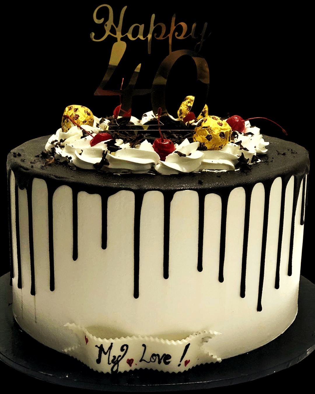 9" Chocolate Drip Birthday Cake
