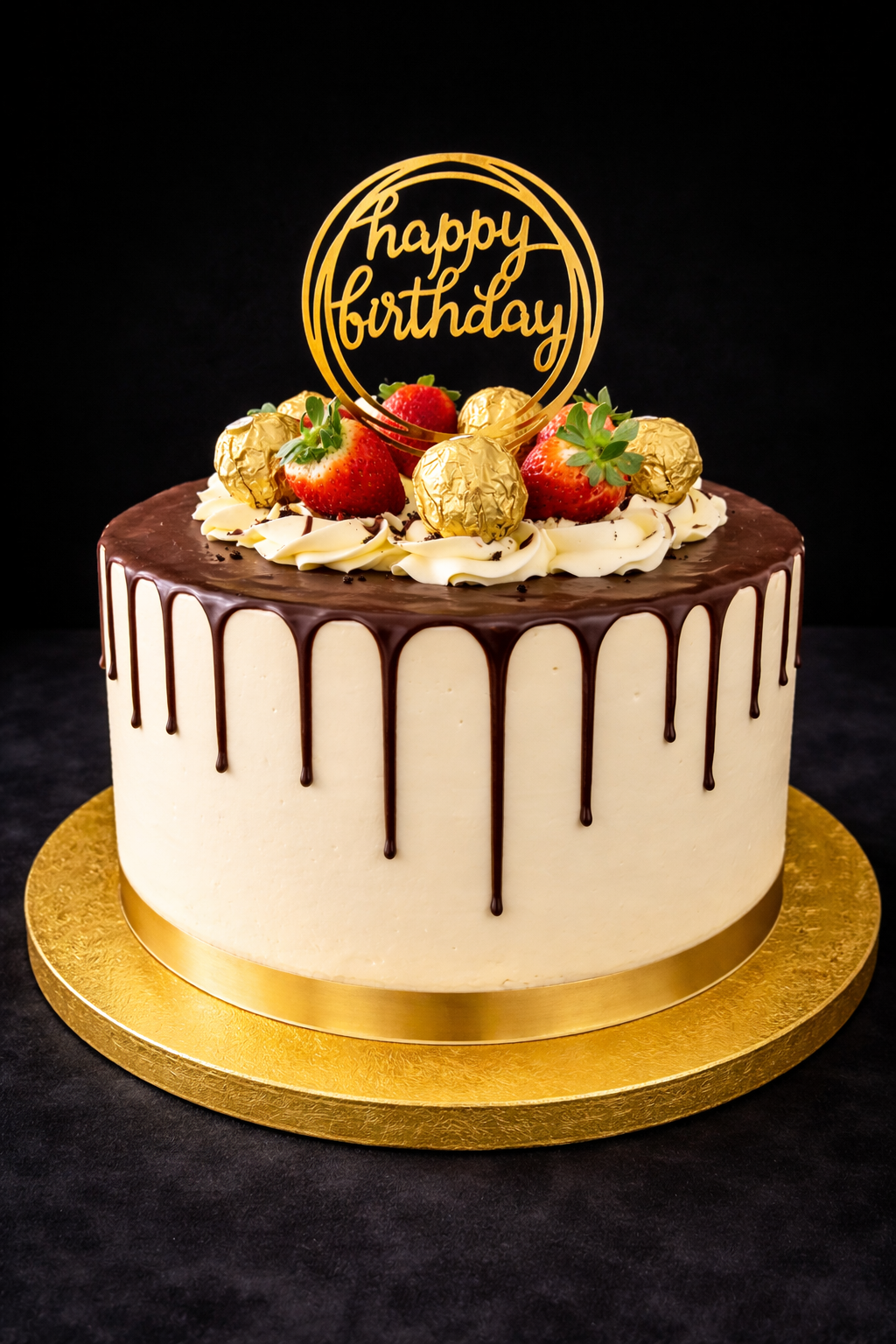 9" Chocolate Drip Birthday Cake