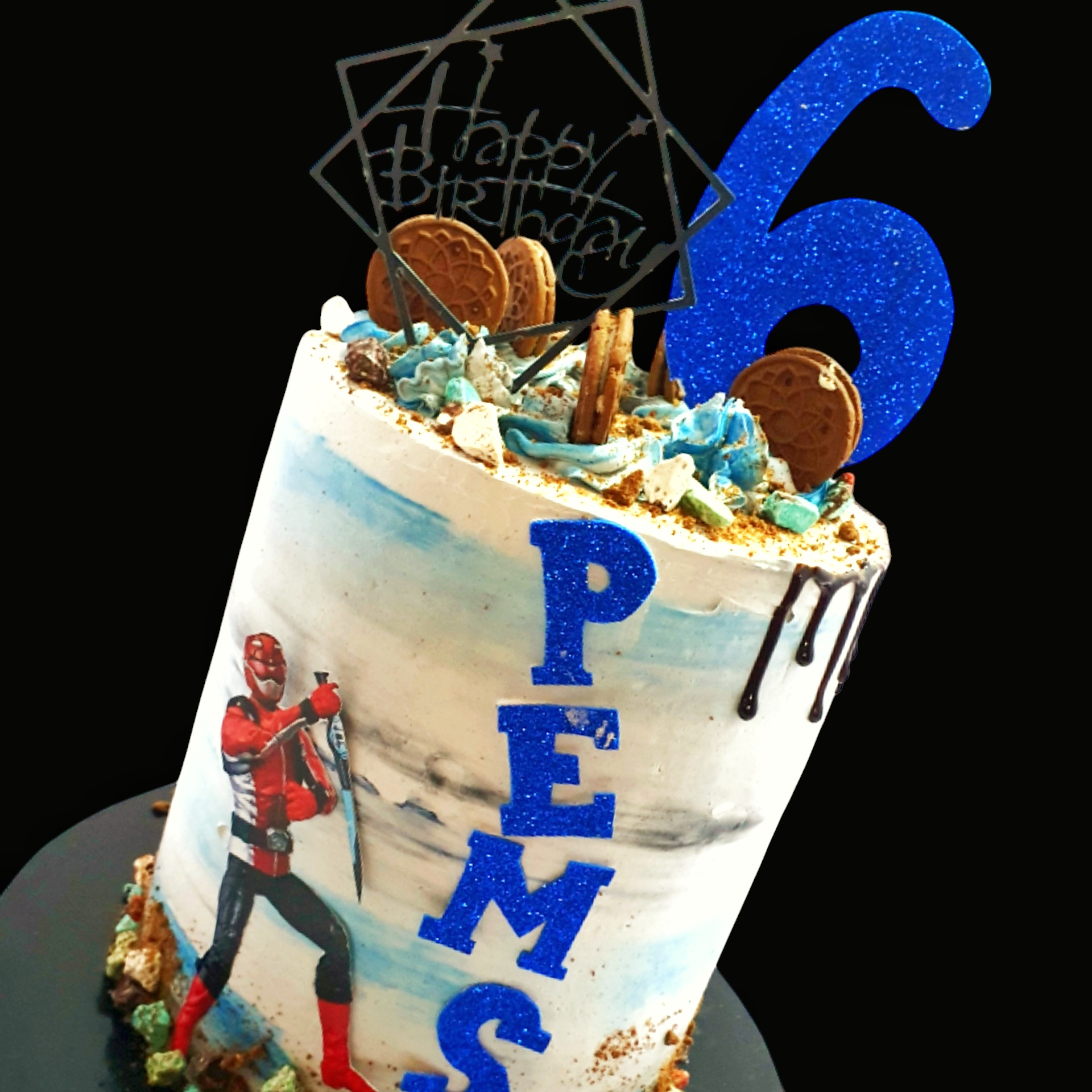 8" by 8" Custom Spiderman Birthday Cake