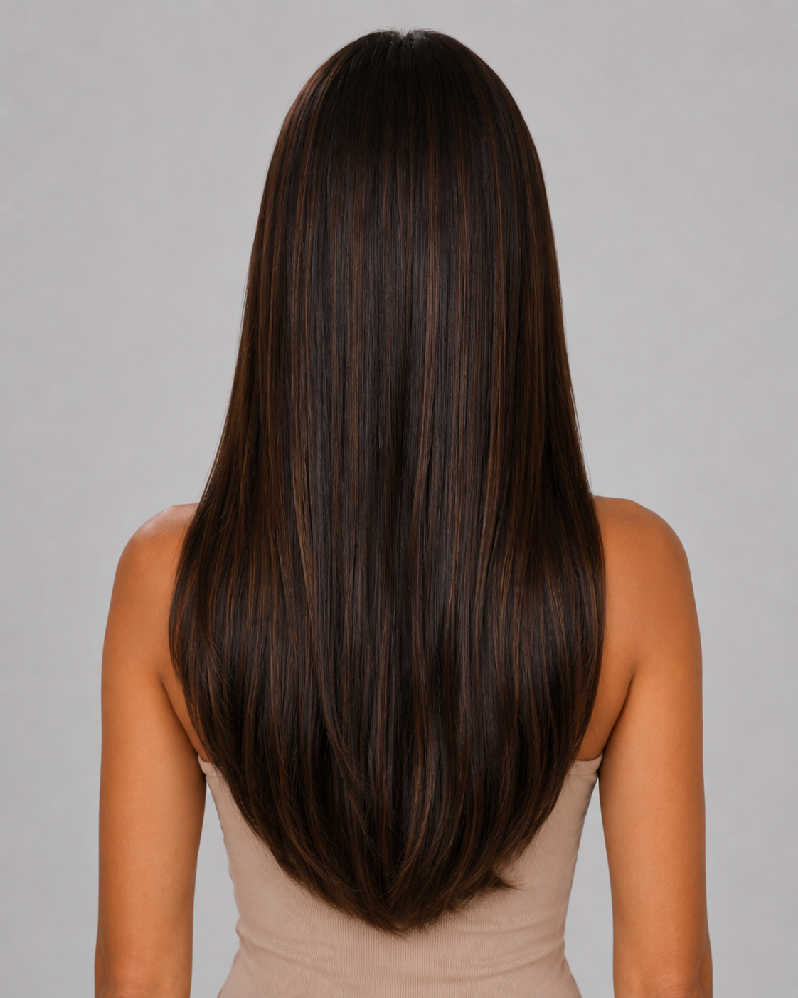 Amara – 24” Espresso Silk Wig | Sleek Layered Finish