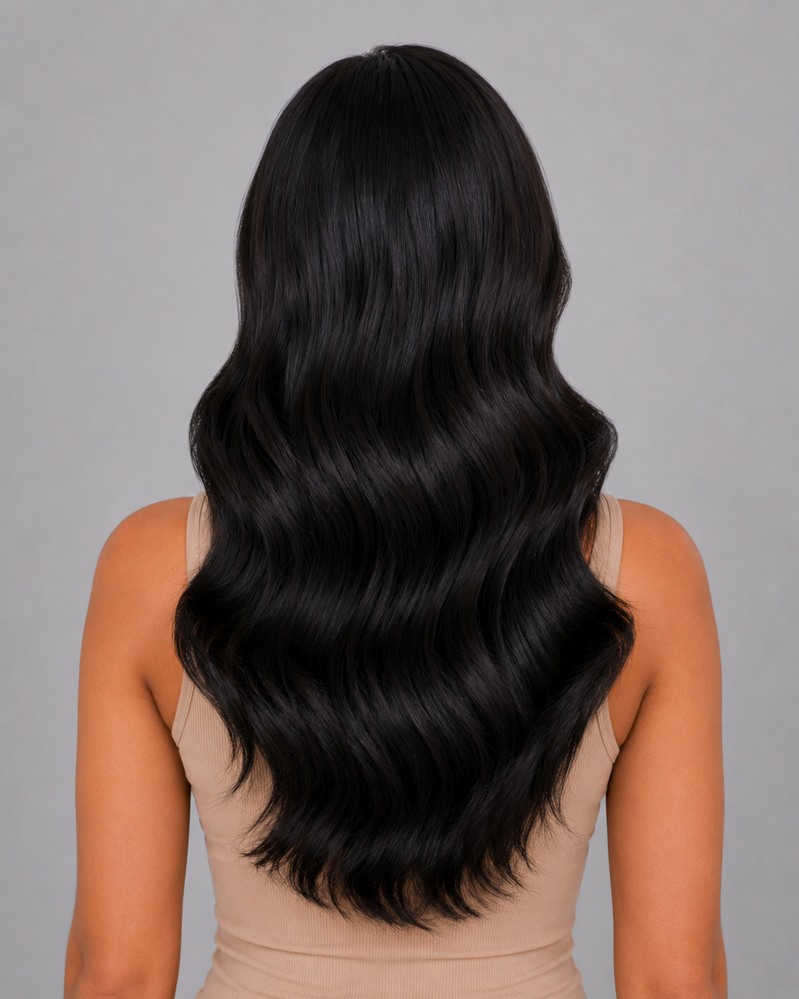 Noelle – Jet Black Wig with Sculpted Glam Waves | 24”