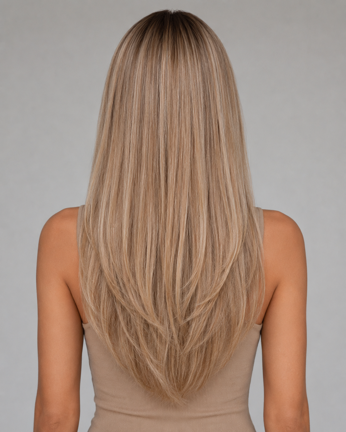 Ayla – Lace Front Human Hair Wig | Beige Blonde Balayage | 22”