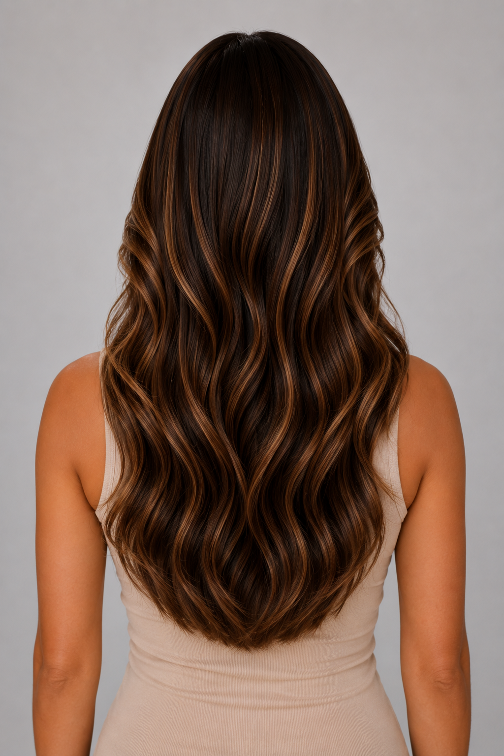Valentina – Mocha Ribbon Wig | Dimensional Glam Waves 24”