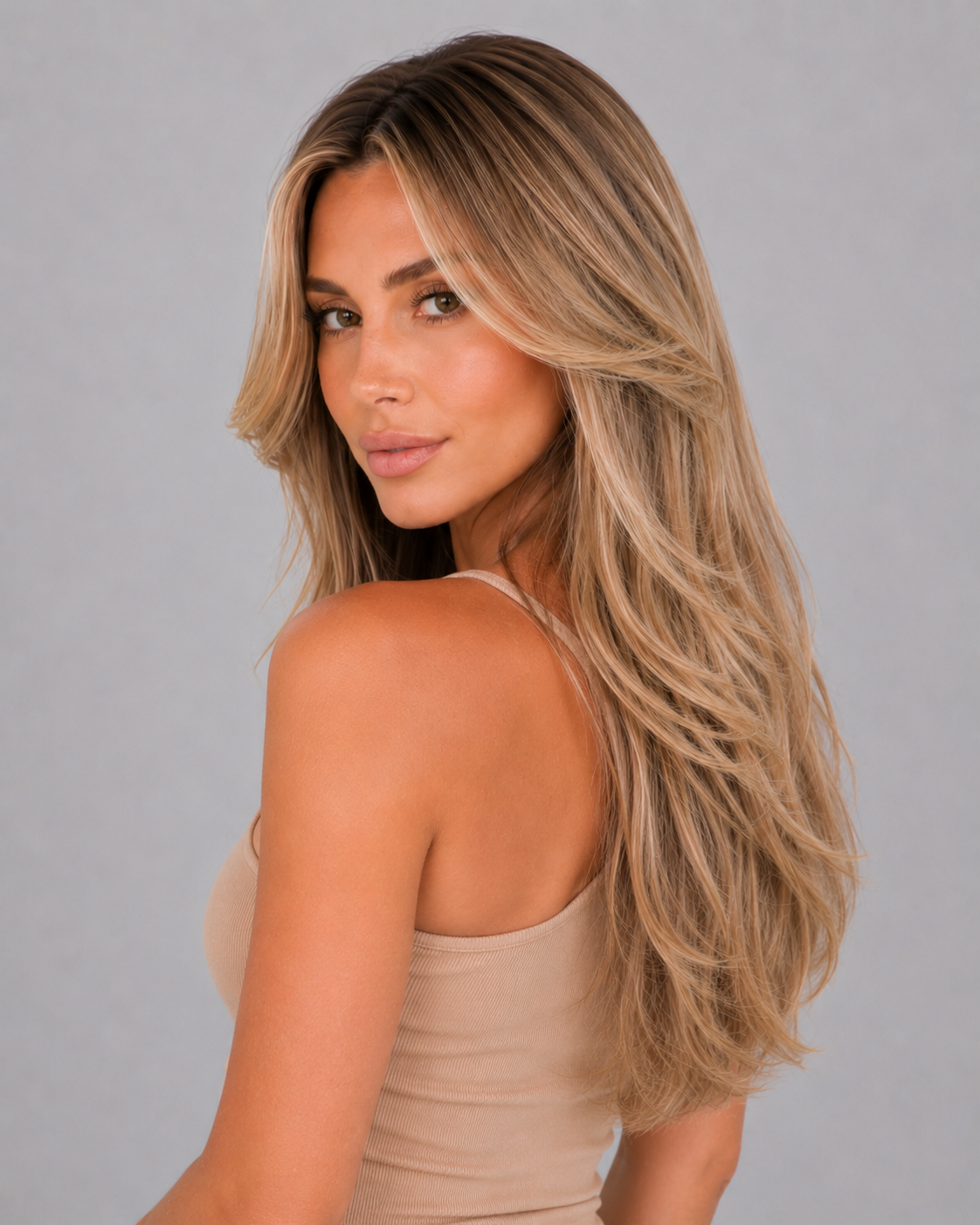 Leora – Beige Blonde Wig with Soft Textured Waves | 24”