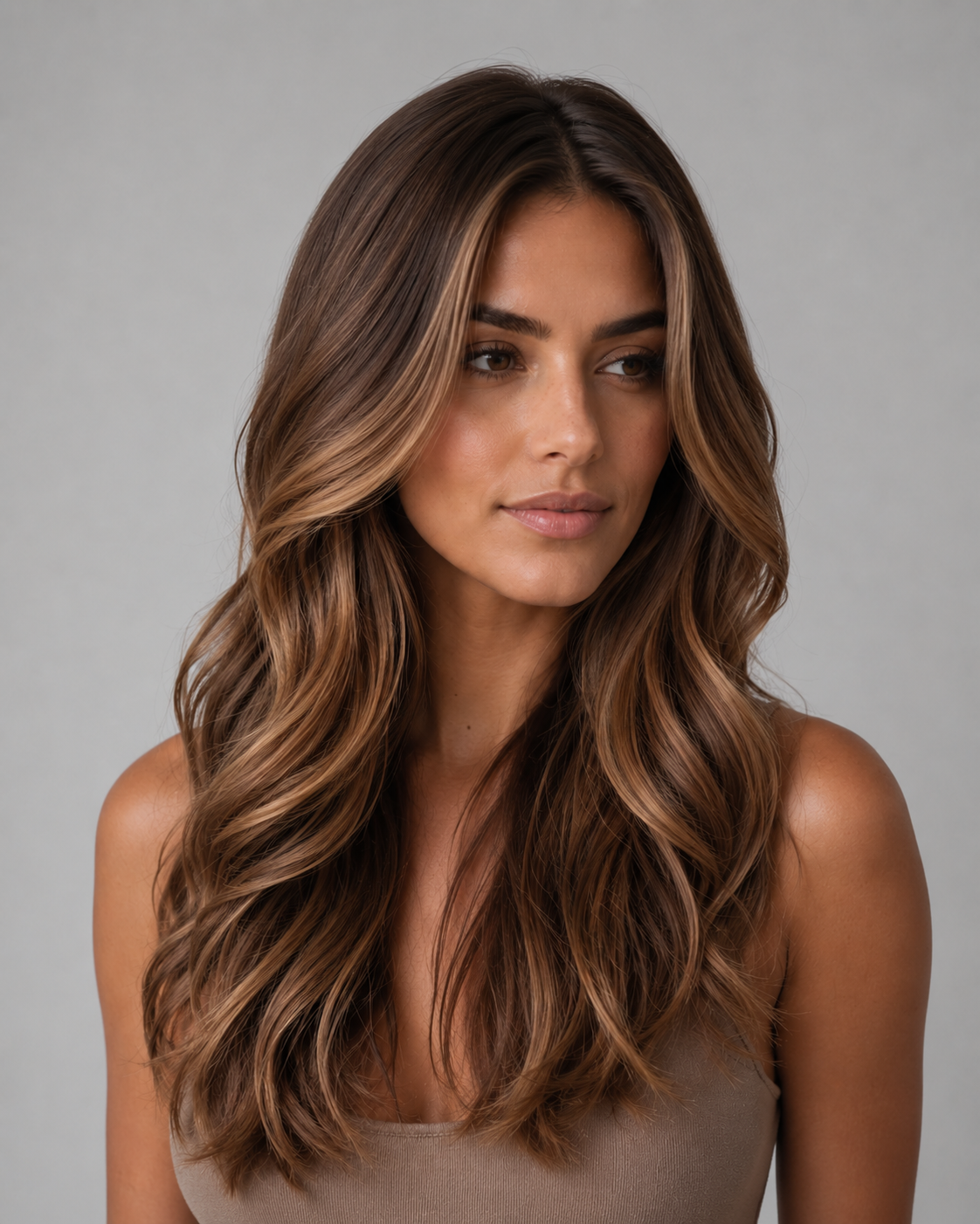 Leah – Luxury Brunette Balayage Full Lace Human Hair Wig | 24”