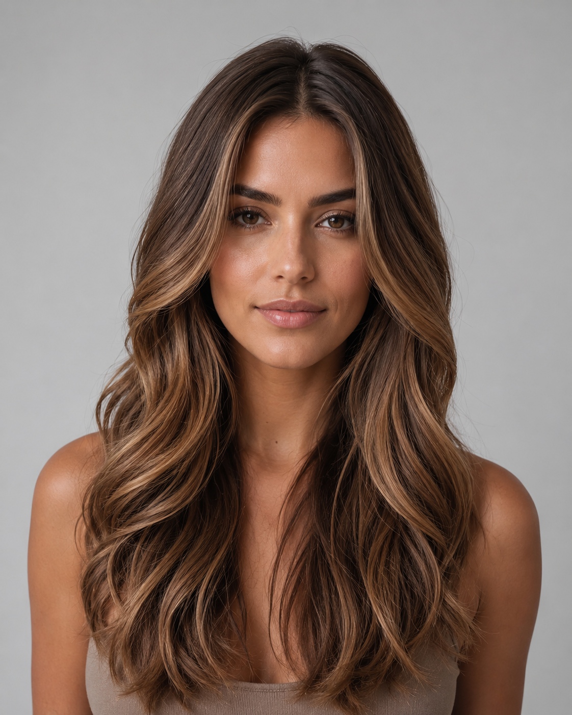 Leah – Luxury Brunette Balayage Full Lace Human Hair Wig | 24”