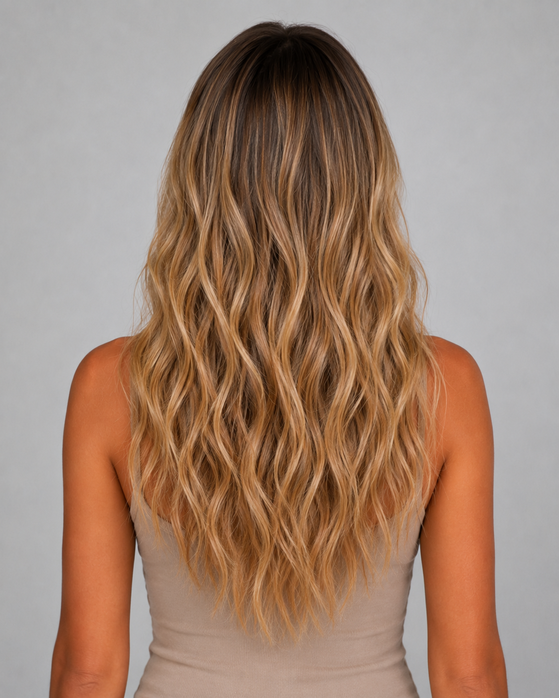Capri –  Beach Wave Wig | Honey Blonde Balayage | Soft Glam Long Waves 24”