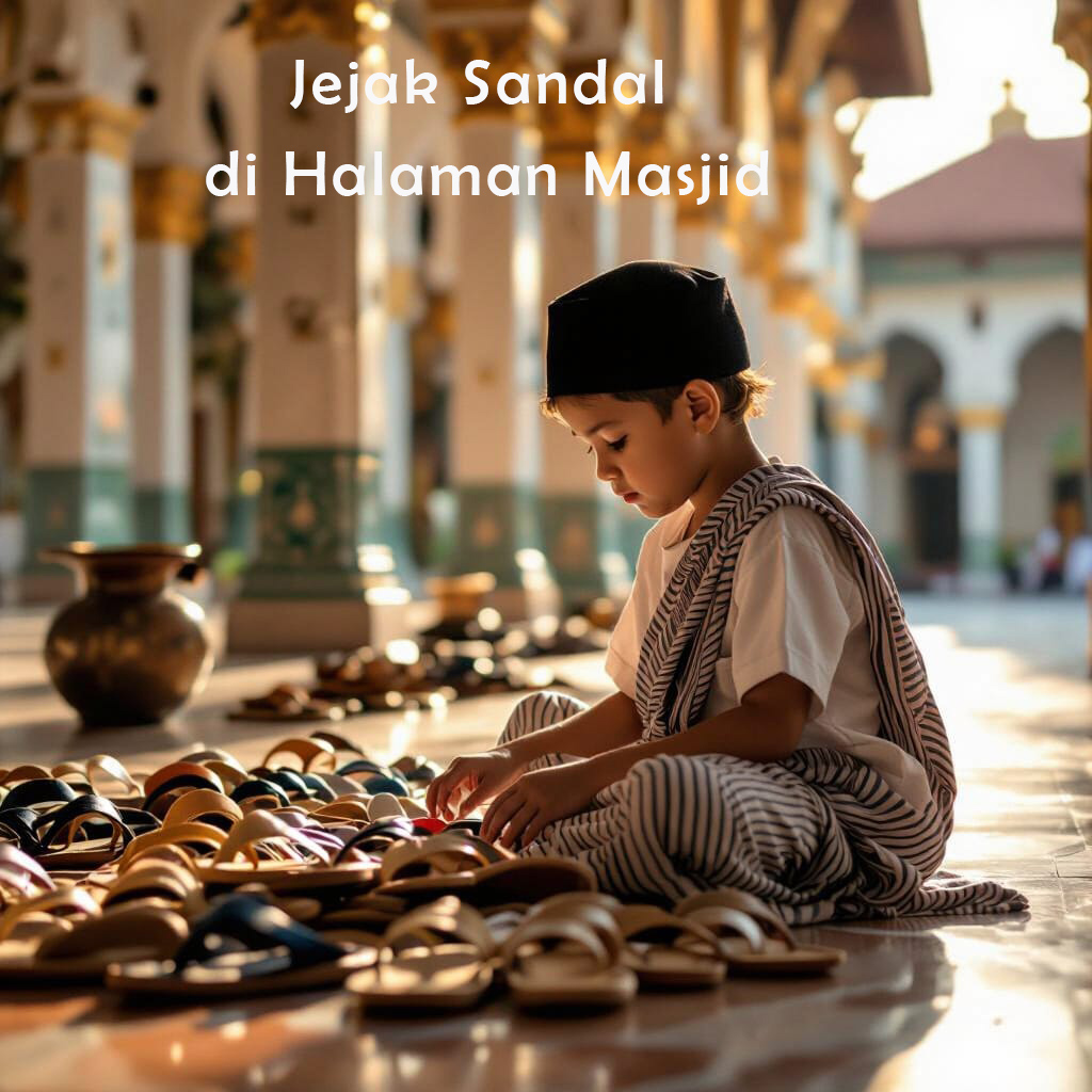 Jejak Sandal di Halaman Masjid