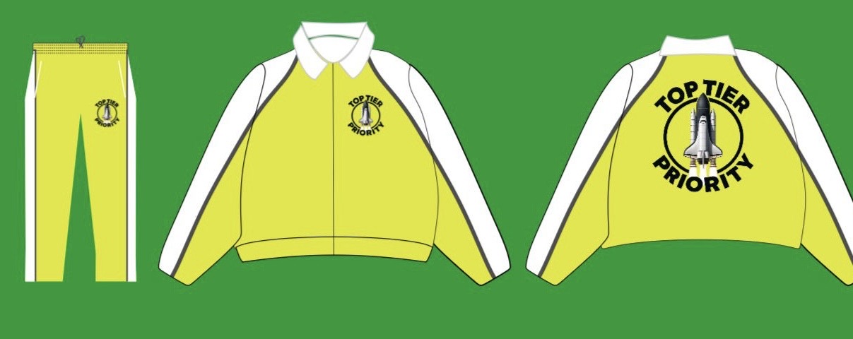 Neon Yellow, Black & White Reflective Tracksuit 