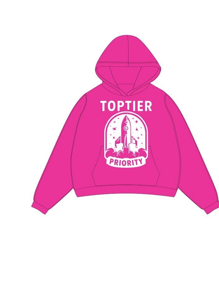 Pink & White Hoodie