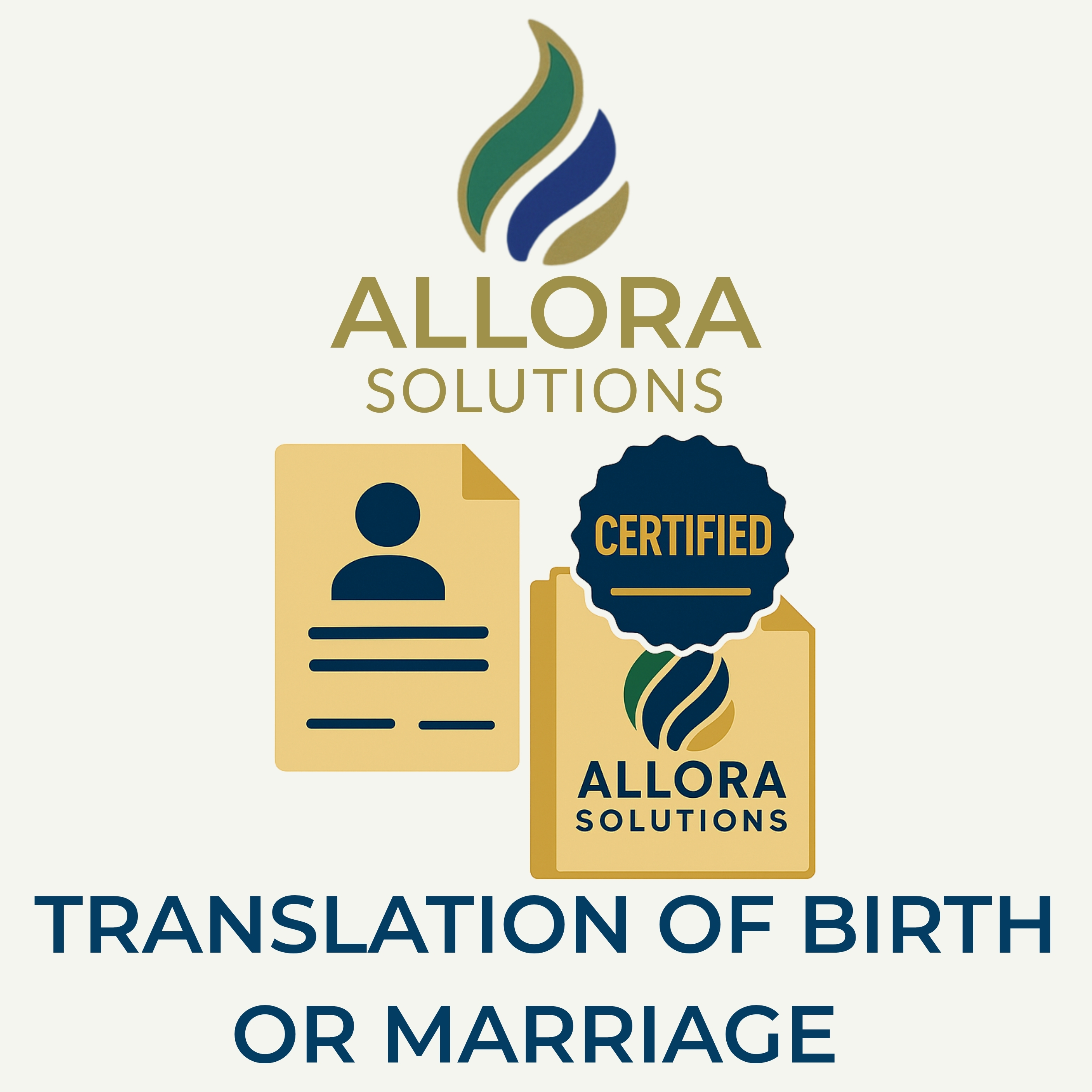 Translation of Birth or Marriage Certificate