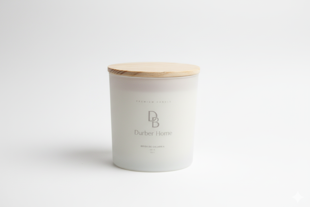 Vela Aromática Brisa de Calabria | 2 Mechas y Cera de Soja Premium | Durber Home