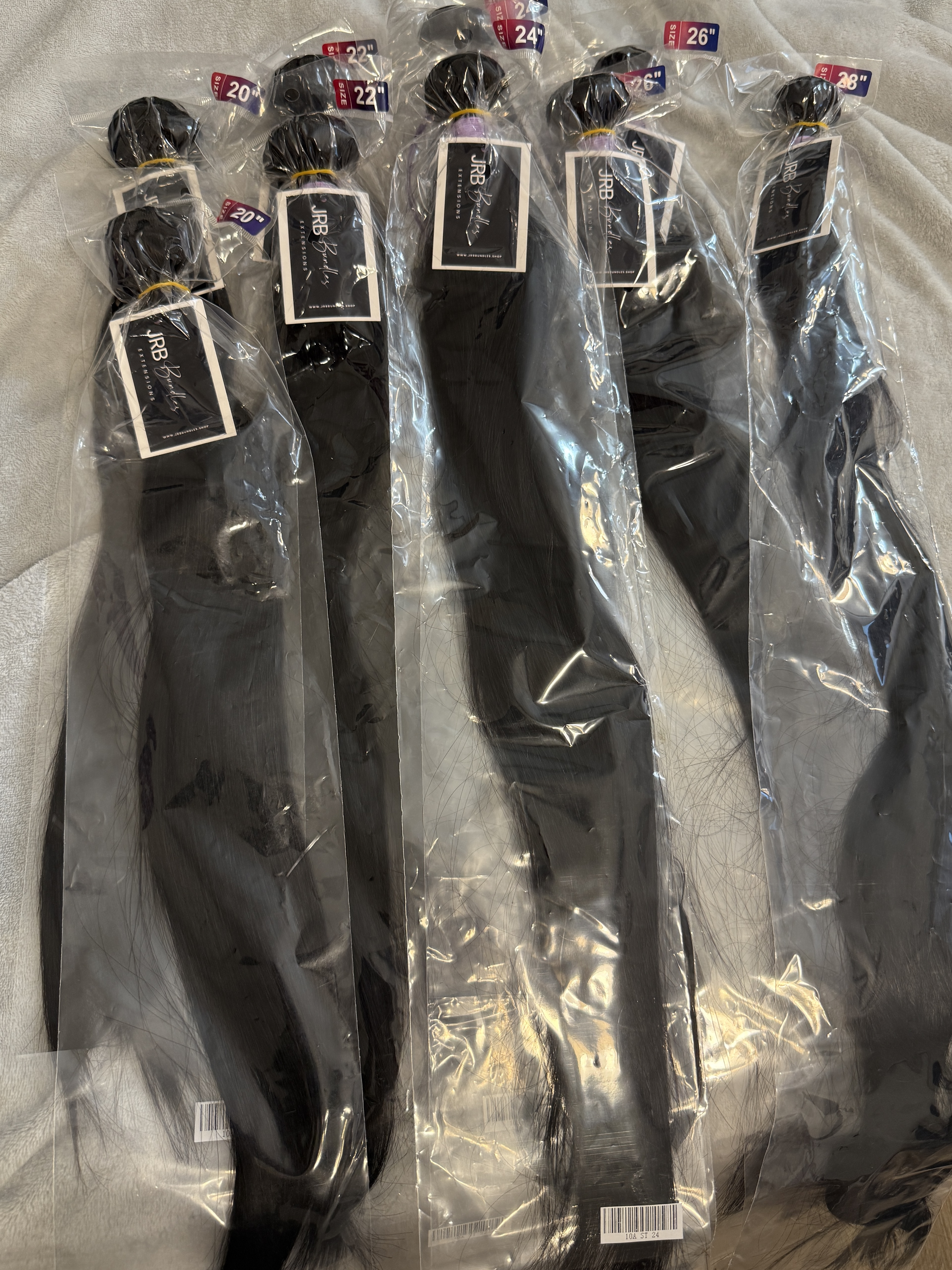 10 BUNDLES DEAL -10A INDIAN VIRGIN HAIR (VARIED LENGTH 18” - 28”) STRAIGHT/BODY 