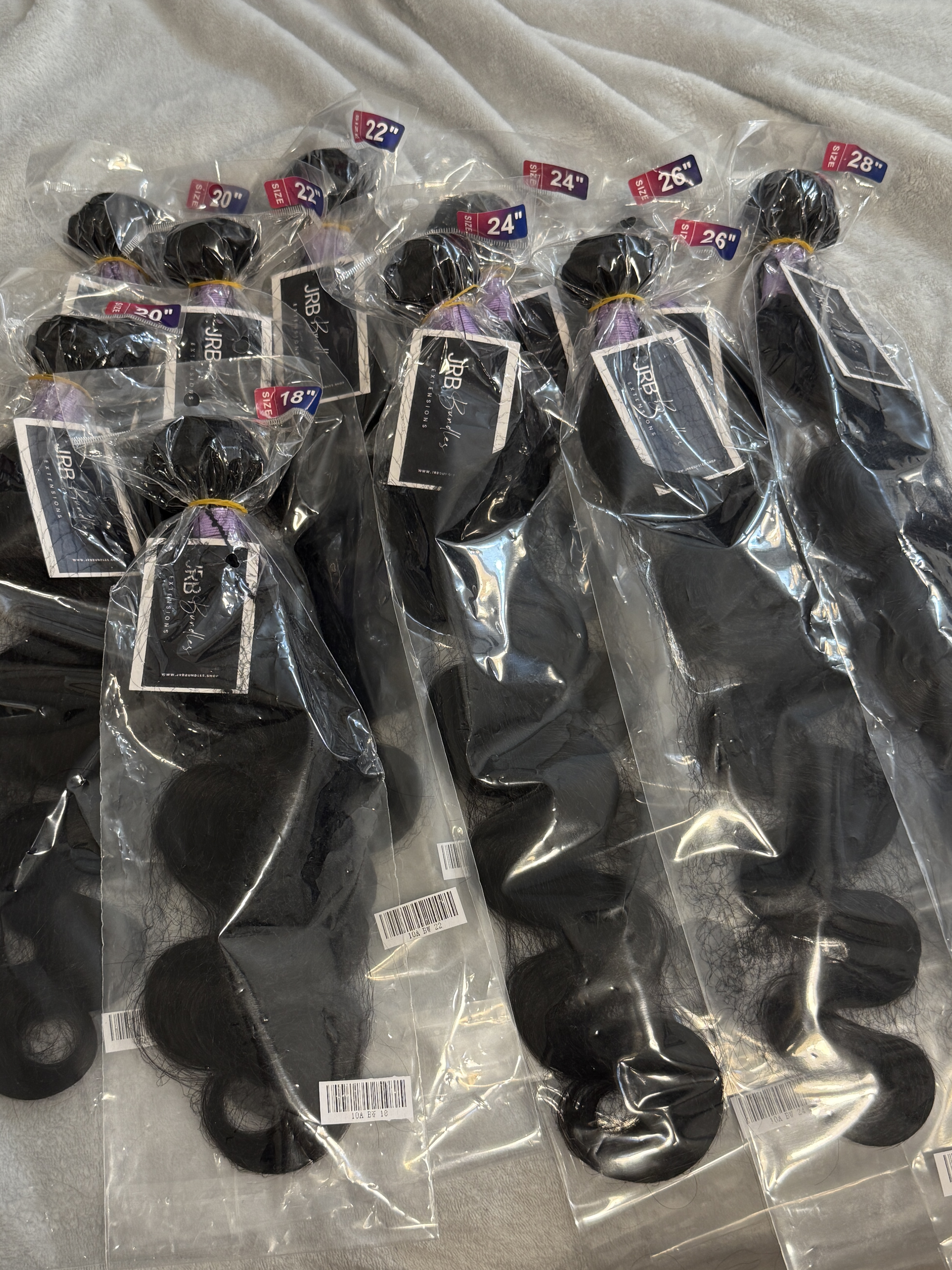 10 BUNDLES DEAL -10A INDIAN VIRGIN HAIR (VARIED LENGTH 18” - 28”) STRAIGHT/BODY