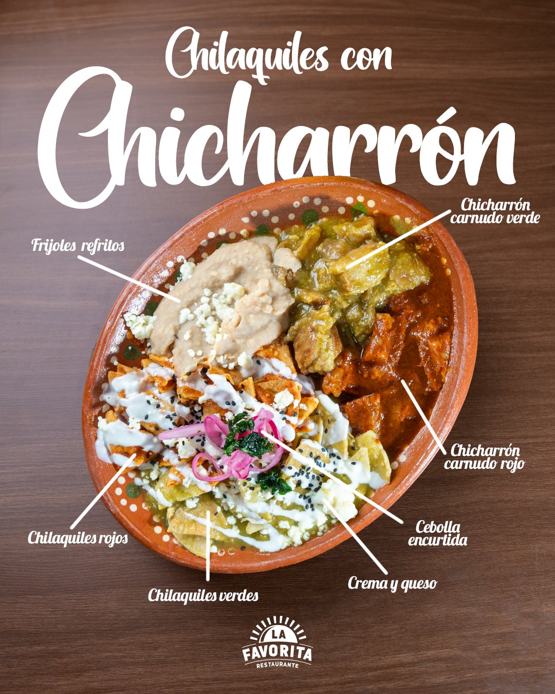 CHILAQUILES CON CHICHARRON