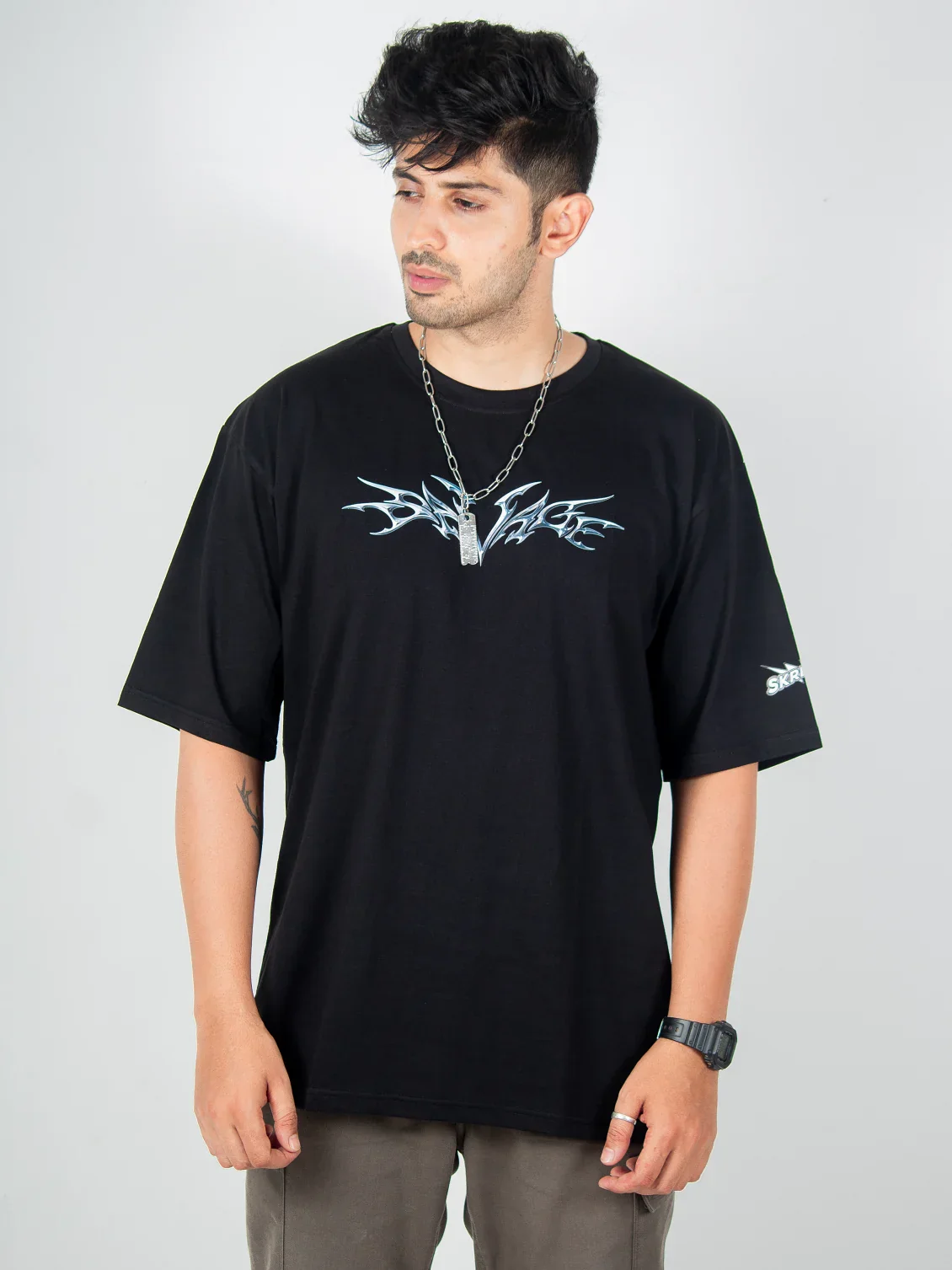 Black Oversized Graphic T-Shirt