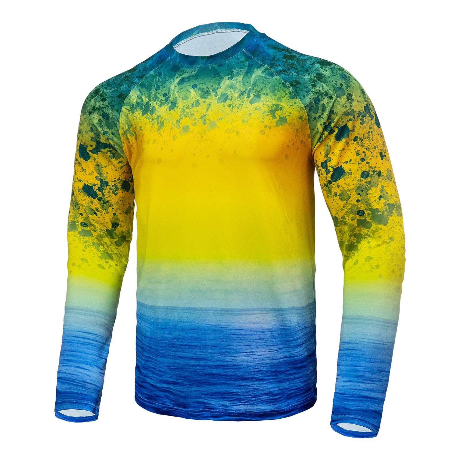 Mahi Men's Fishing T-Shirt Long Sleeves - UPF 50 Dri-Fit