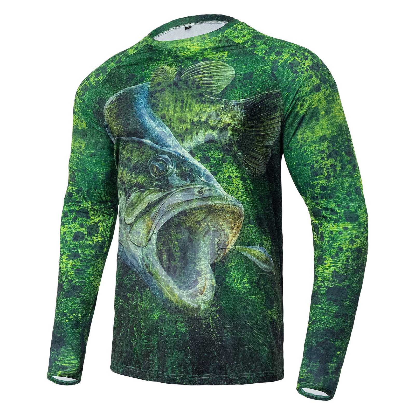 Bass Men's Fishing Tee Long Sleeves - UPF 50 Dri-Fit