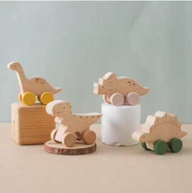 Wooden Dinosaur Toy Set
