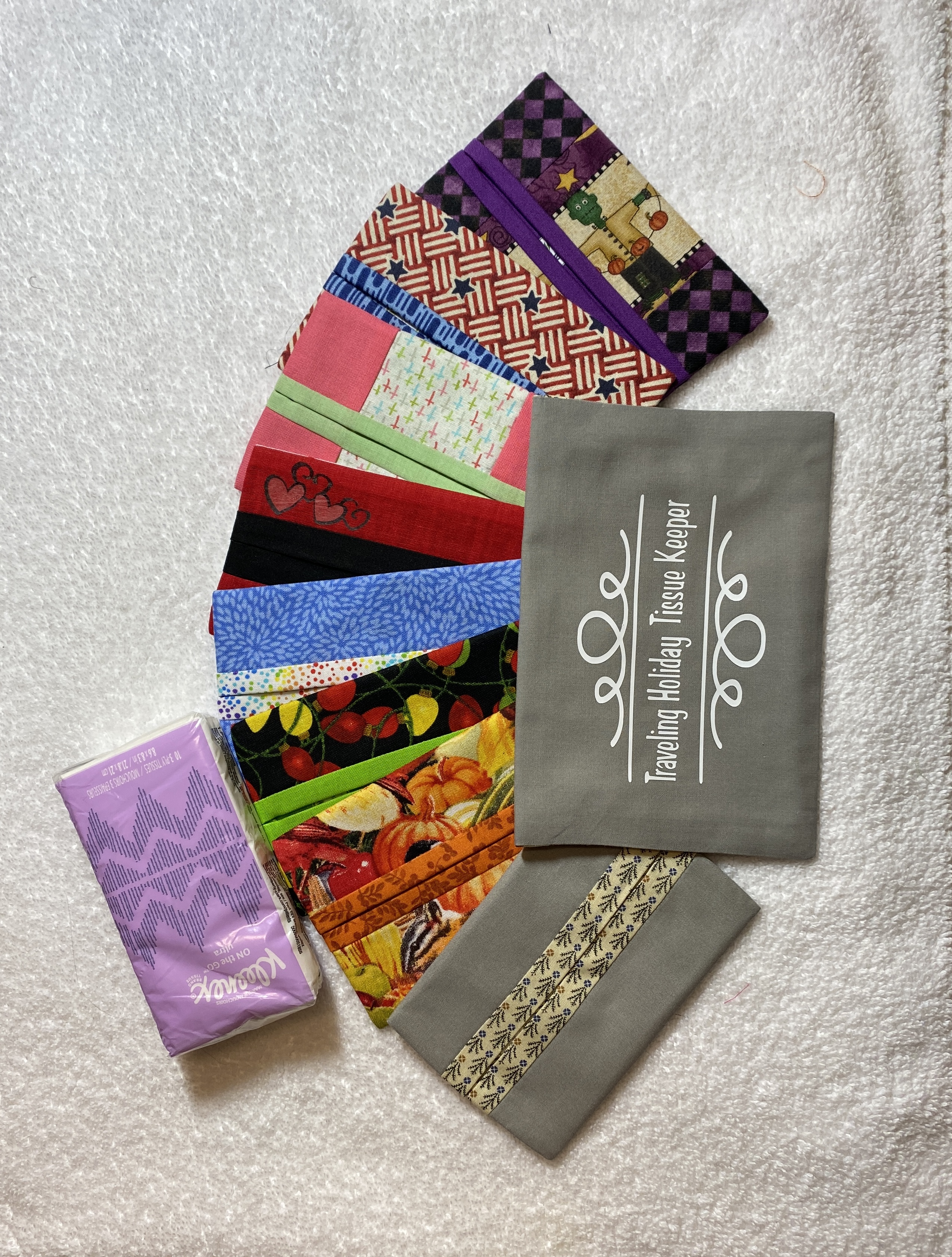 Coming Soon; Sniffle Chic Tissue Sets with Organizer Pouch.