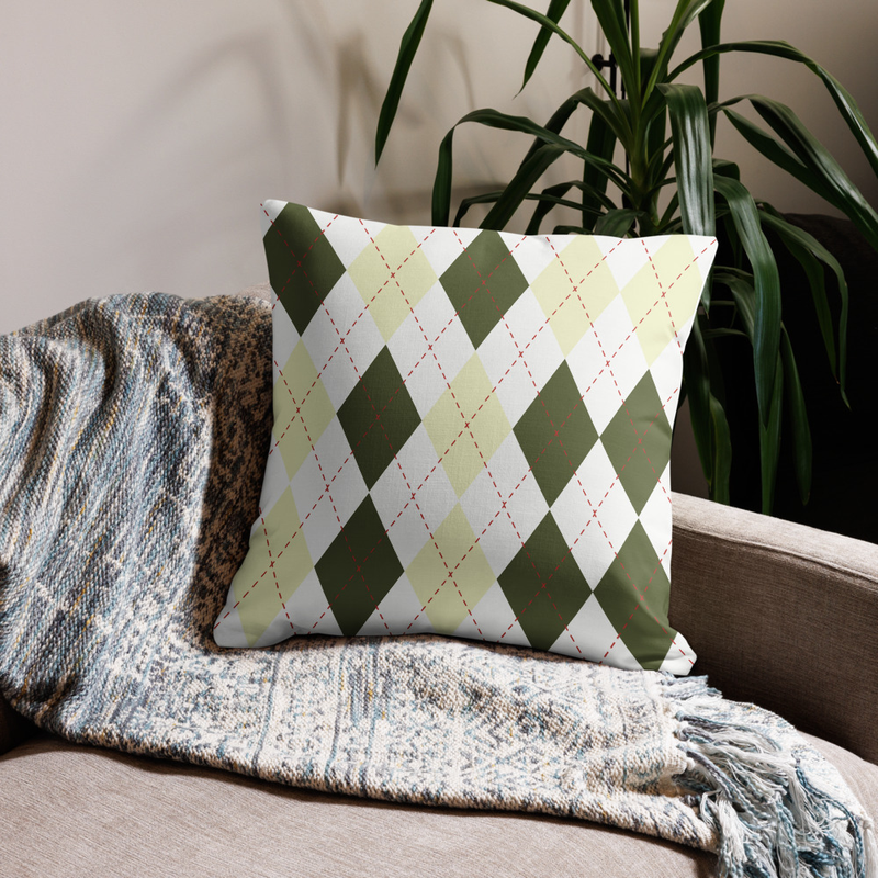 Coussin Losanges Forêt Scandinave