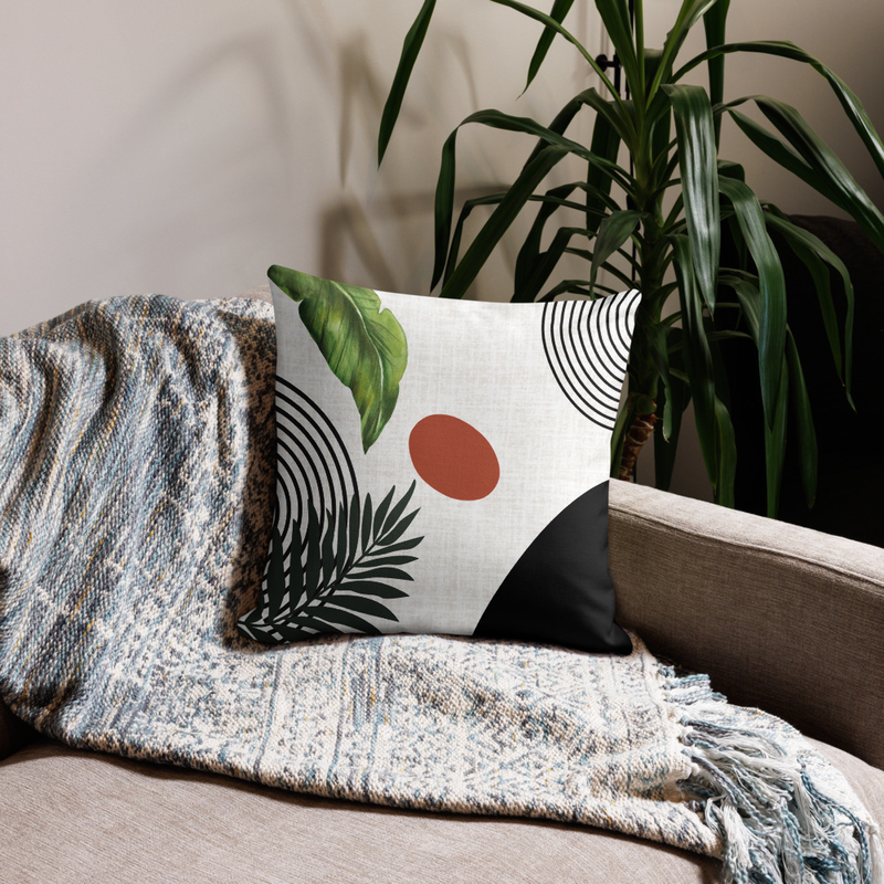 Coussin Botanique Minimaliste Sauge