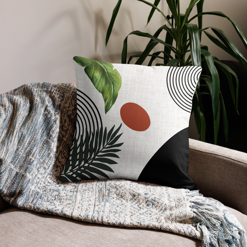 Coussin Botanique Minimaliste Sauge