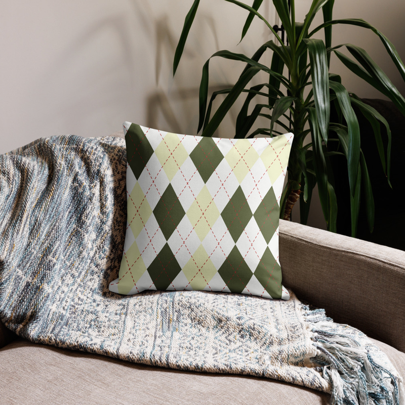 Coussin Losanges Forêt Scandinave